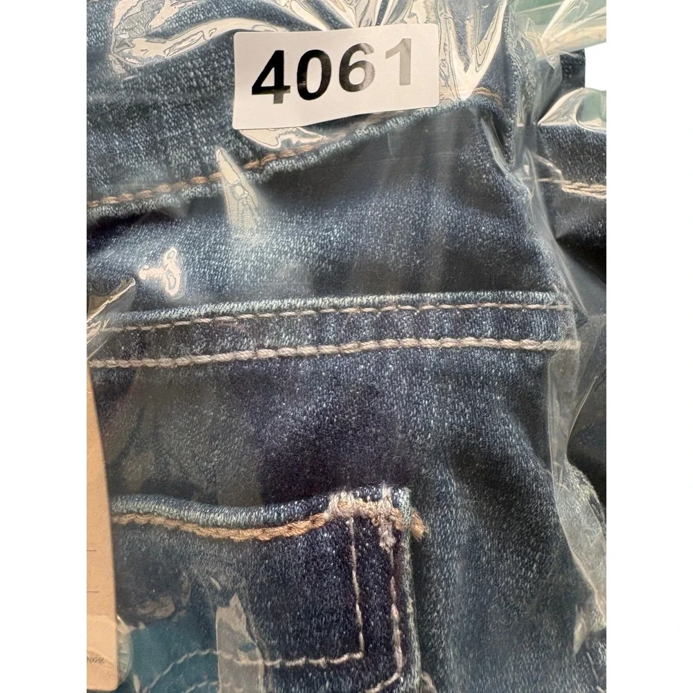 Levis 529 Curvy‎ Bootcut Jeans Womens 8/29 Blue Whiskering Denim Medium Wash